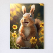 Obraz na plátne „a Merry Squirrel” 25 x 33 cm