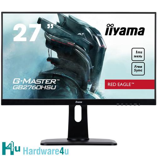 27" iiyama G-Master GB2760HSU-B1: TN, FullHD@144Hz, 400cd/m2, 1ms, HDMI, DP, USB, pivot, černý