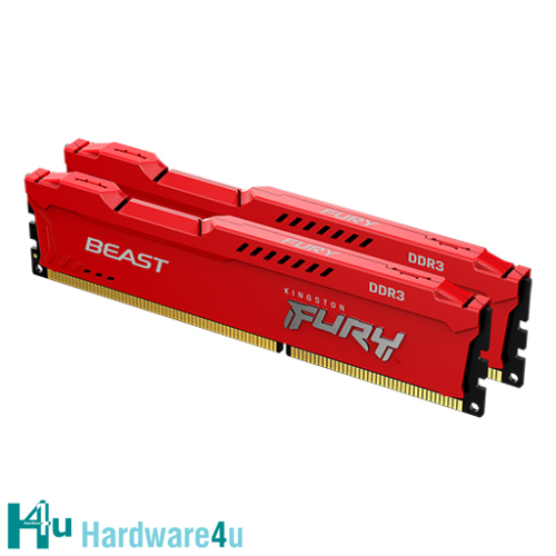 8GB DDR3-1600MHz CL10 Kingston FURY Beast Red, 2x4GB