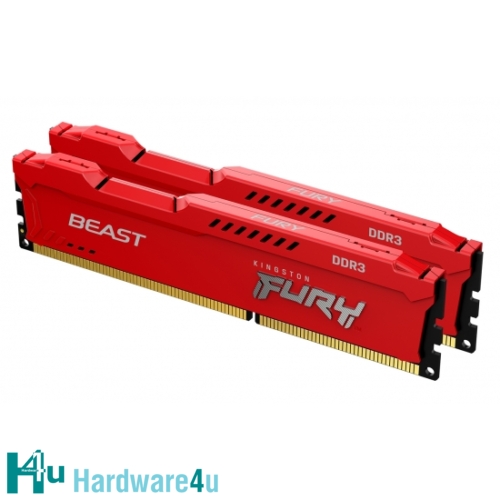 16GB DDR3-1600MHz CL10 Kingston FURY Beast Red, 2x8GB